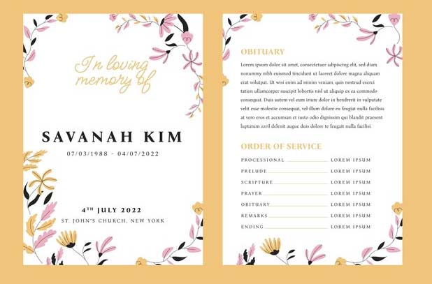 order of service funeral inkhive printers