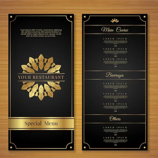 luxury menus printing waltham cross