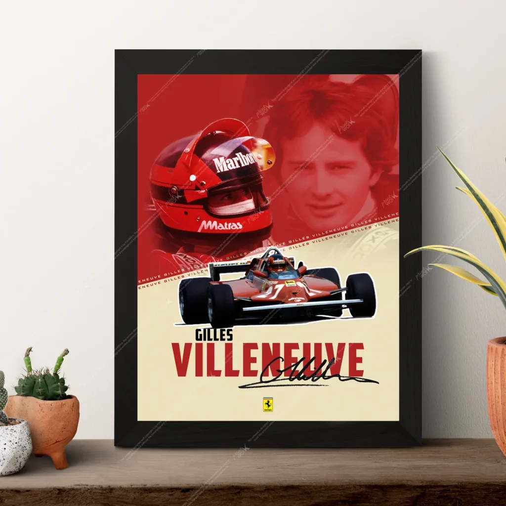 Poster Autosprint Gilles Villeneuve Ferrari F1, Neuf Et Dispo