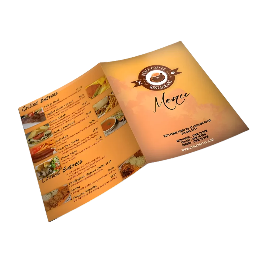 Table Menus - Local Waltham Cross and Enfield Printers - Inkhive Printers